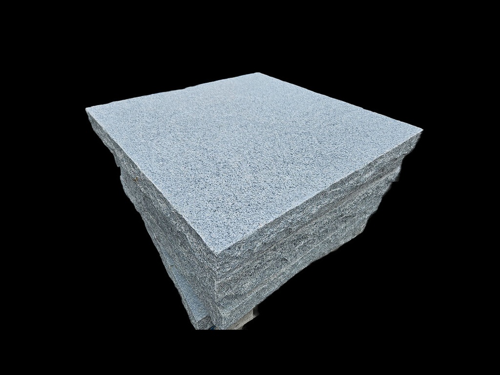 Granite Pillar Cap (Rocked 4 Sides) (Light Grey, 24"x24"x3")